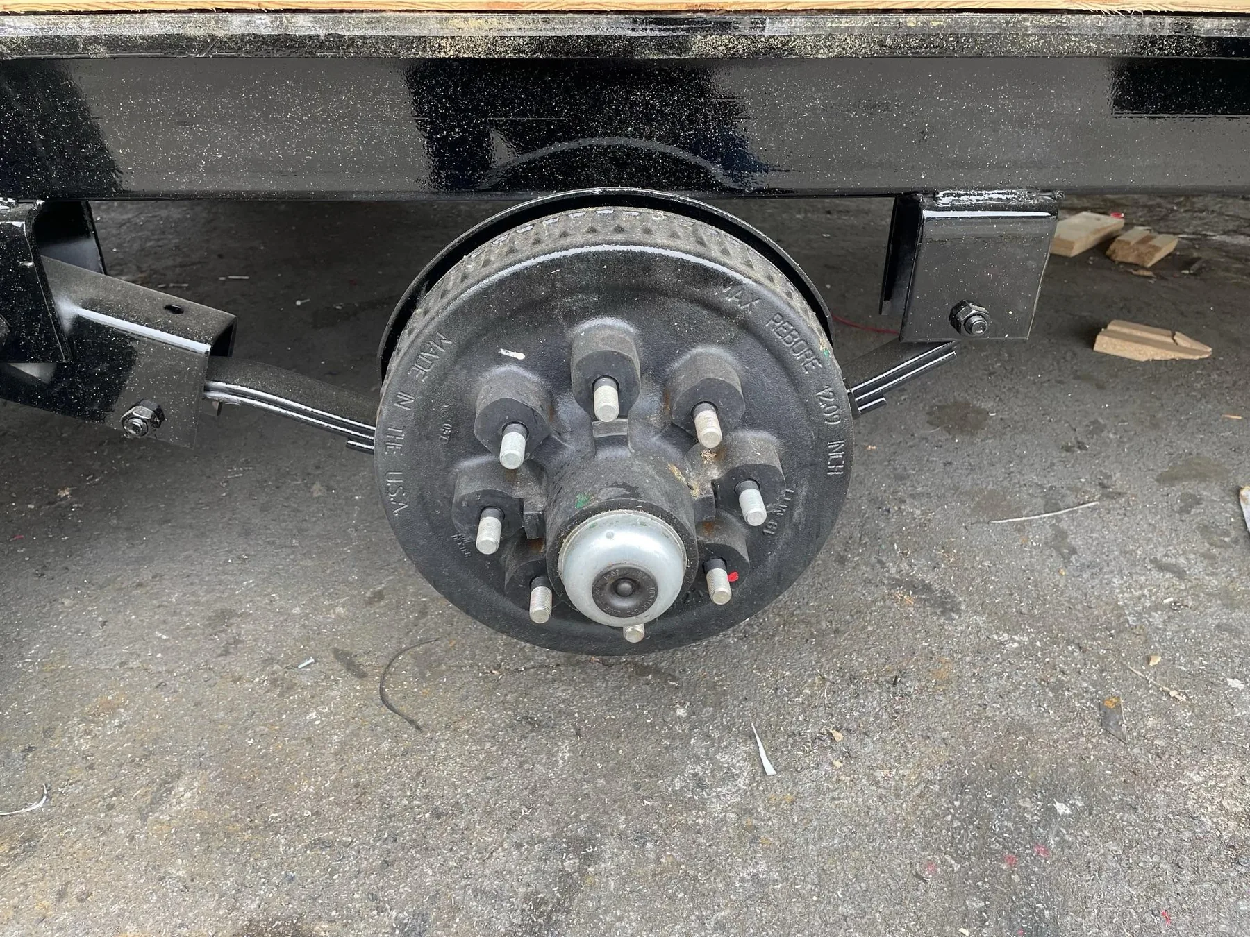 Electric trailer brake hardware