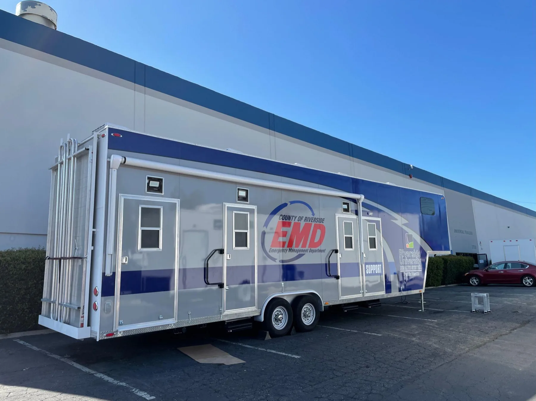 Side entry door options on a custom trailer