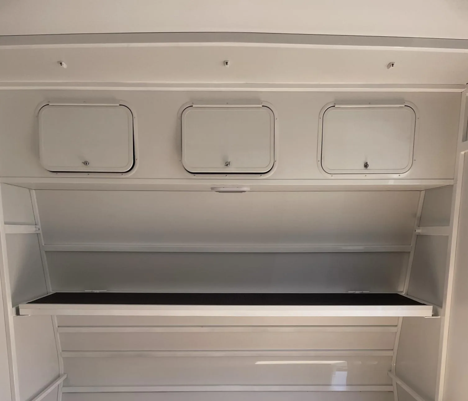 Workbench installed in a custom trailer