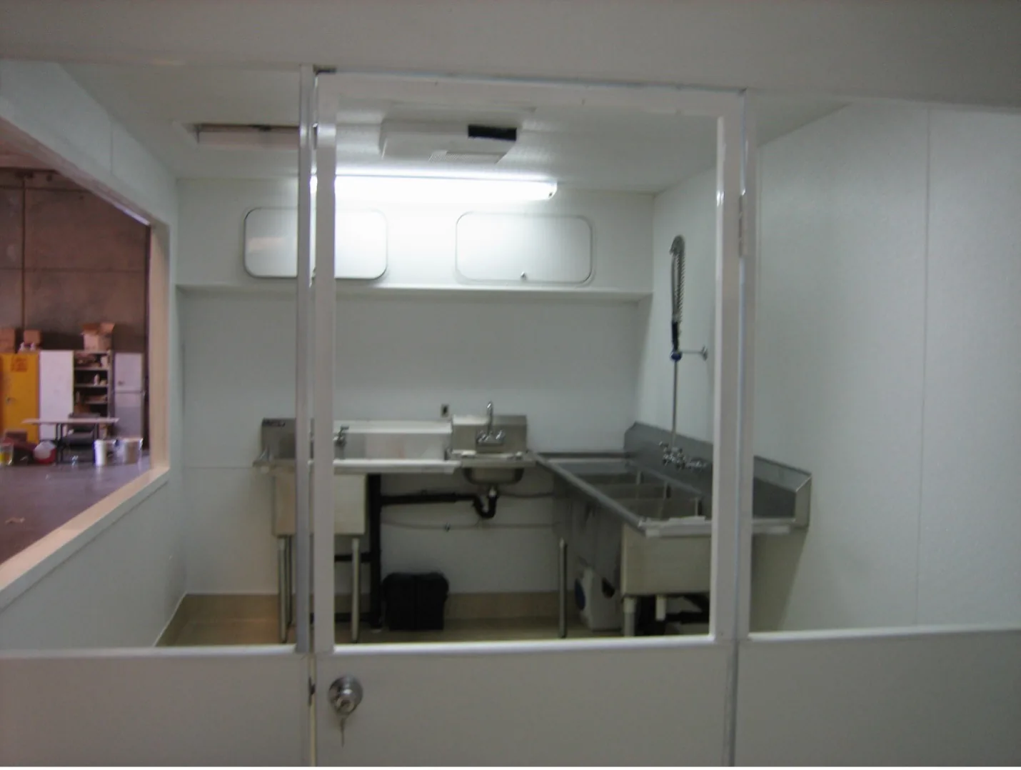 Custom concession trailer workspace
