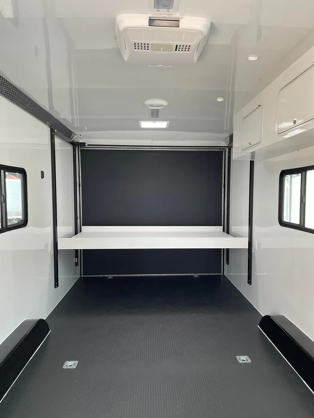Interior of a mobile training trailer