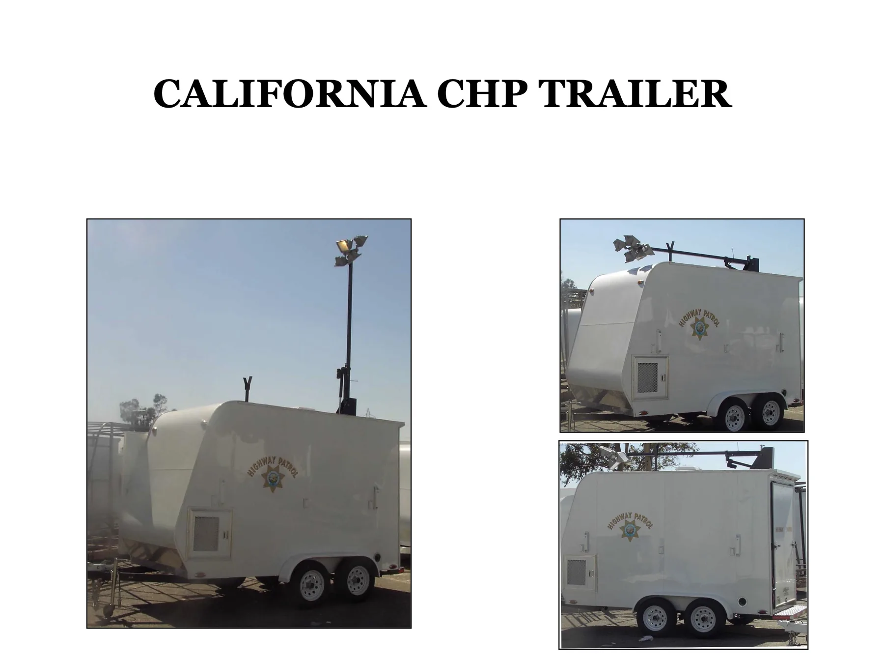 Large black custom stacker trailer