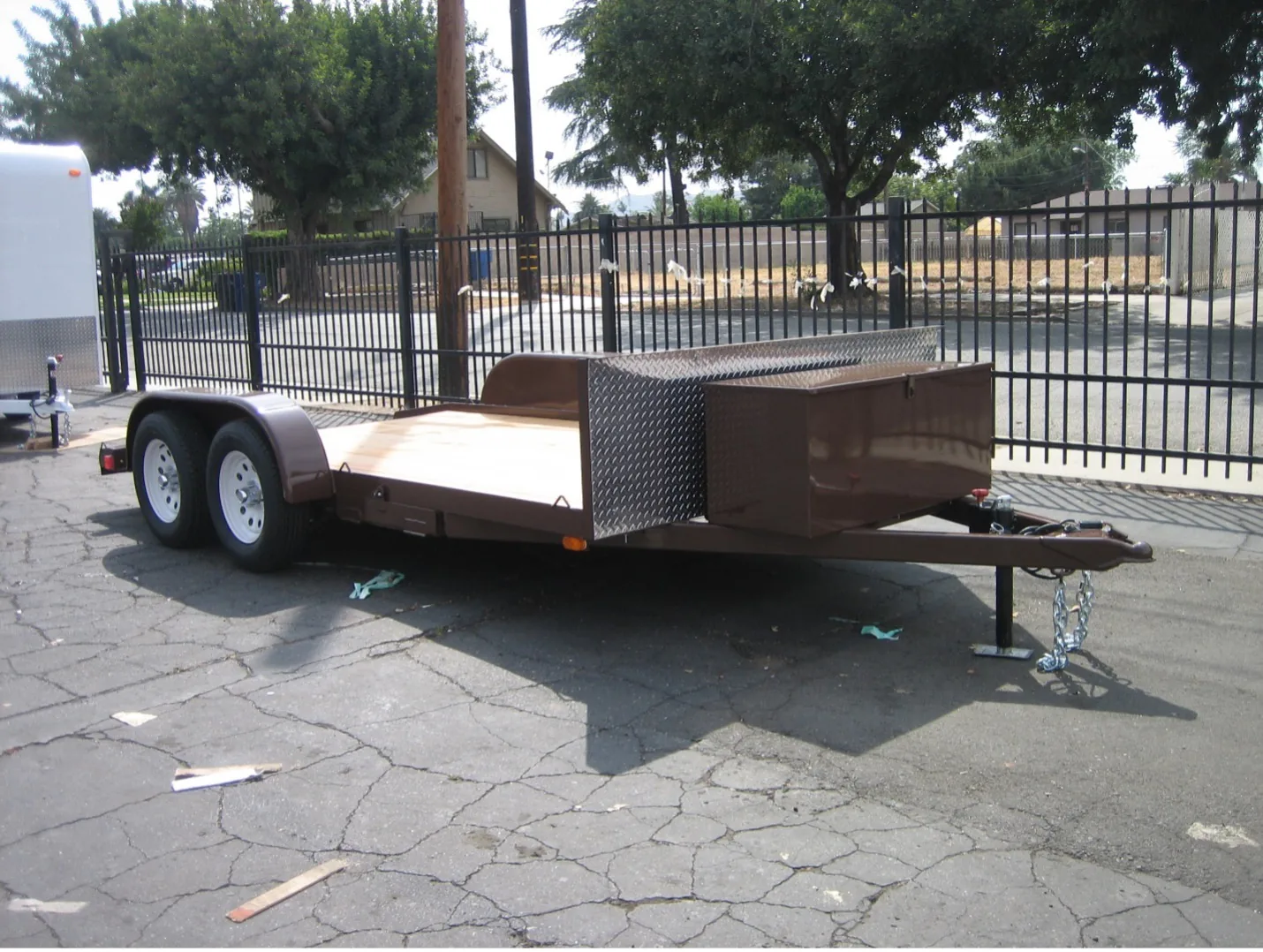 Low-profile flatbed utility trailer manufactured by Universal Trailers